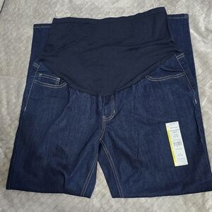 Time and Tru Blue Maternity Jeans with Stretchy Belly Panel